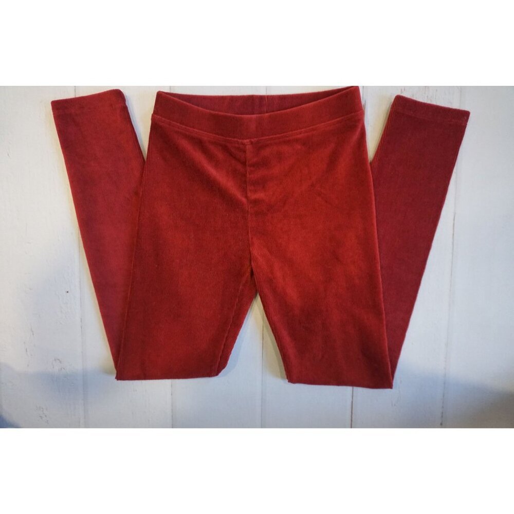 Crewcuts Girls Red Corduroy Stretch Leggings - Size 10